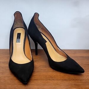 Topshop Black Suede Heels